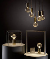 Crystal Table Lamp  Brass Base with Cut Glass Shade - Product detail 9