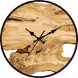 Rustic Wood Wall Clock  Natural Live Edge Design - Product showcase