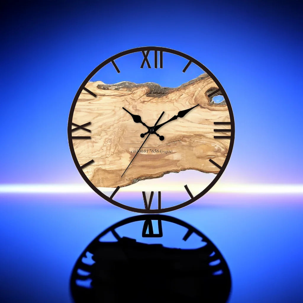 Rustic Wood Wall Clock  Natural Live Edge Design - Product detail 5