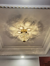 Crystal Sphere Ceiling Light  Gold Frame Glass Globe Design - Product detail 8