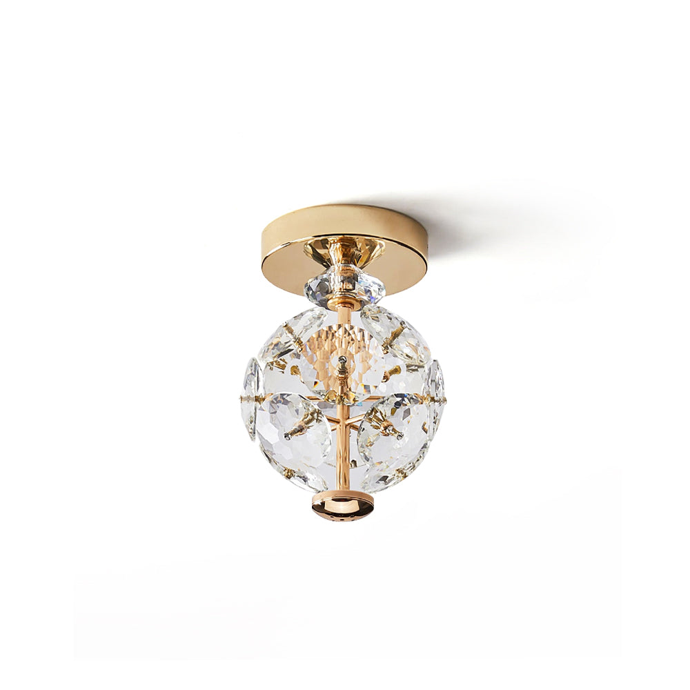 Crystal Sphere Ceiling Light  Gold Frame Glass Globe Design - Product detail 15