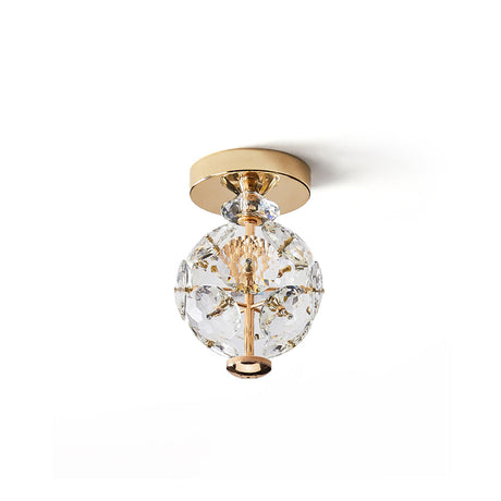 Crystal Sphere Ceiling Light  Gold Frame Glass Globe Design - Product detail 15