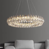 Crystal Ring Chandelier  Luxury Glass Pendant Light - Product example