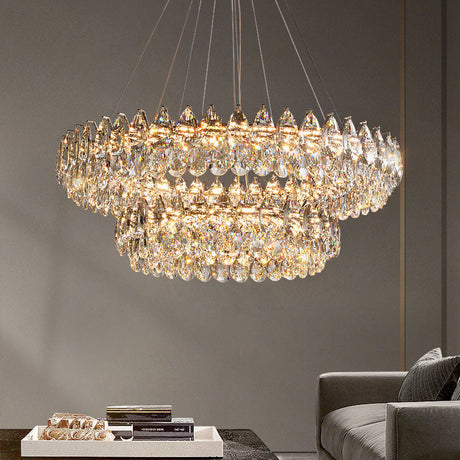 Crystal Ring Chandelier  Luxury Glass Pendant Light - Product detail 4