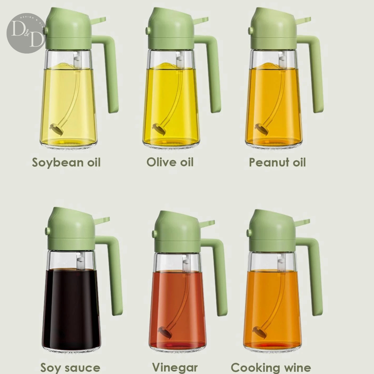 Oil Spray Bottle  2-in-1 Glass Kitchen Dispenser - Product detail 7