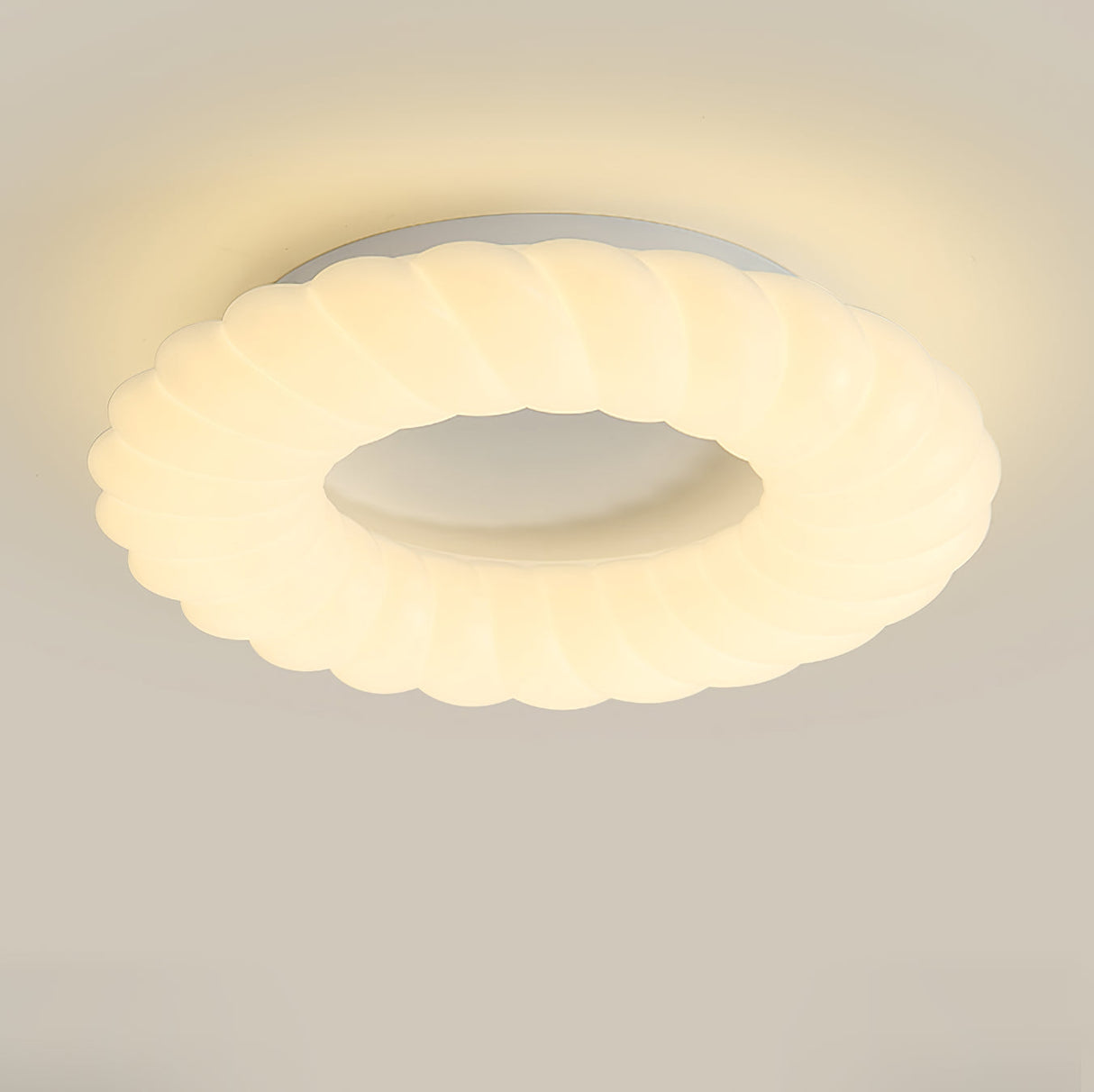 Modern Ceiling Light  White Sculptural Donut Design - Product detail 23