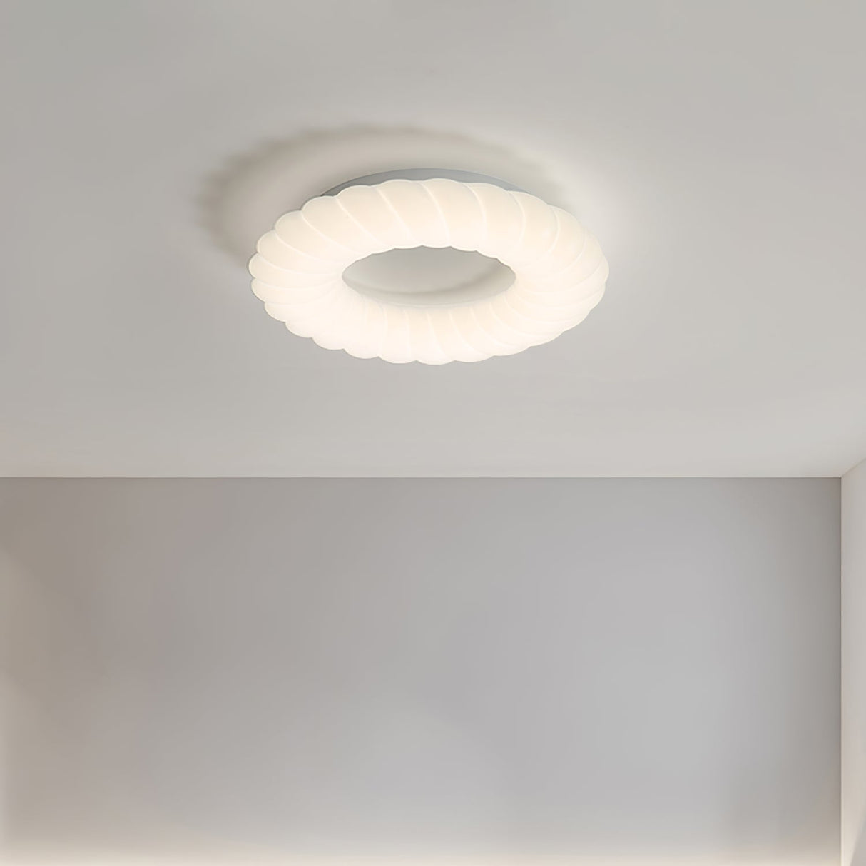 Modern Ceiling Light  White Sculptural Donut Design - Product detail 22