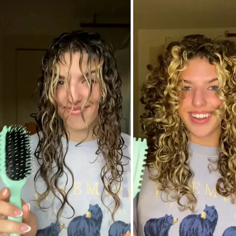Detangling Hair Brush  Effortless Curl Definition Tool - Detailed view