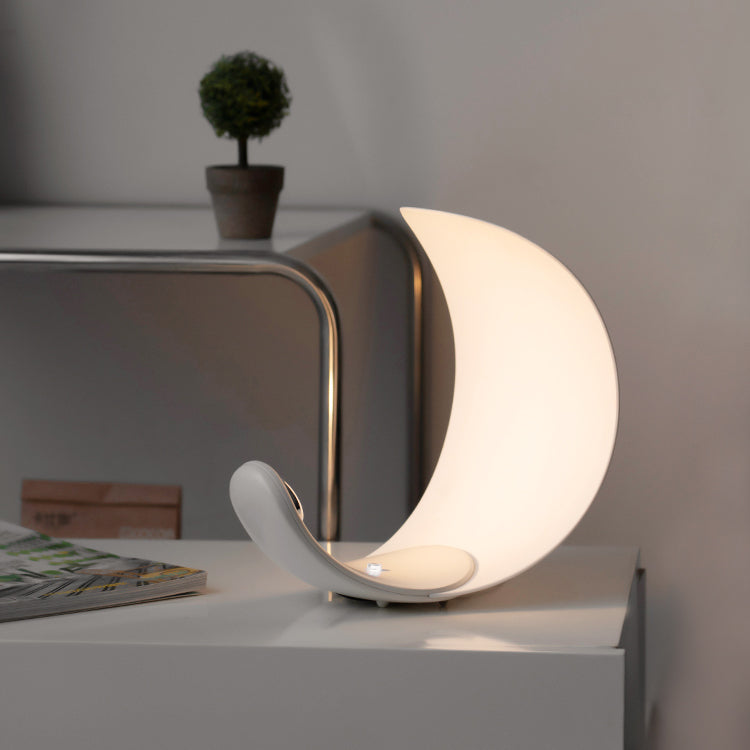 Modern Curl Table Lamp  White Aluminum Design - Product detail 15