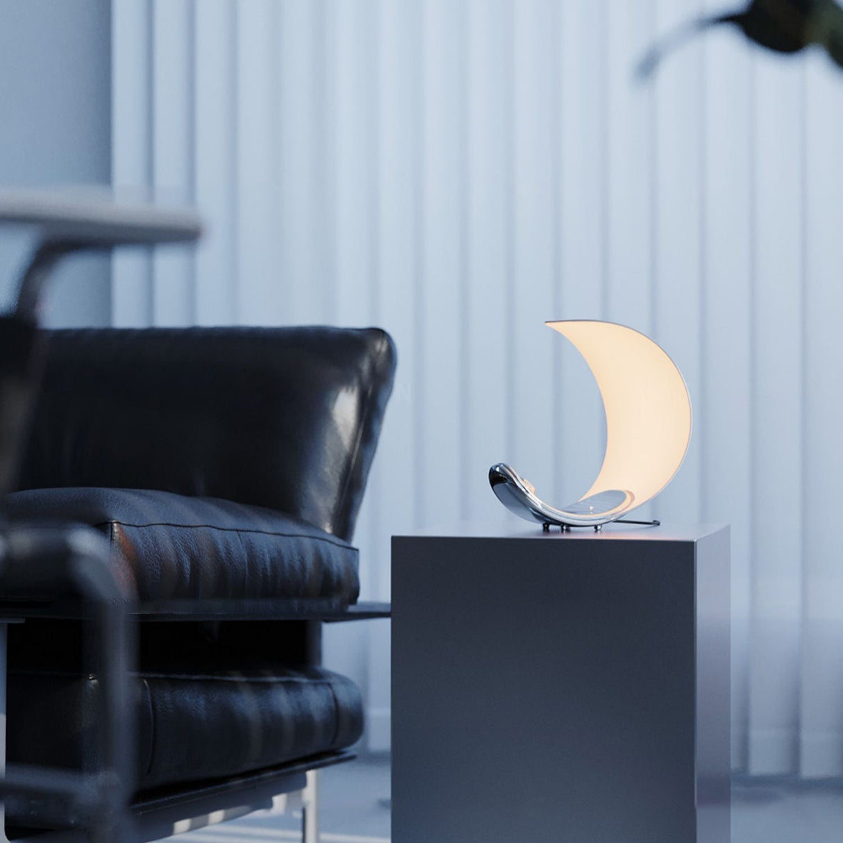 Modern Curl Table Lamp  White Aluminum Design - Product detail 7