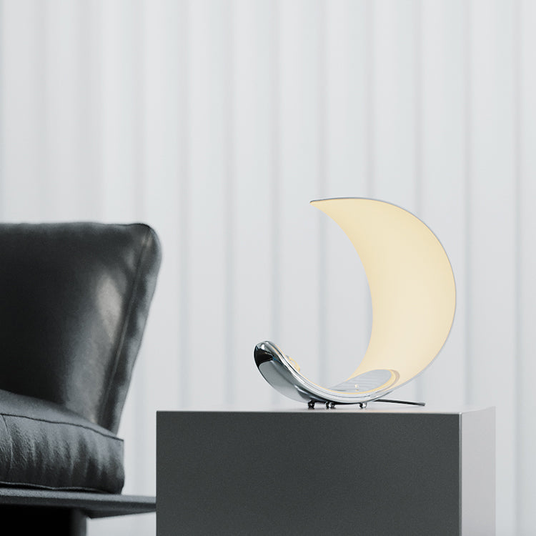 Modern Curl Table Lamp  White Aluminum Design - Product detail 9