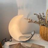 Modern Curl Table Lamp  White Aluminum Design - Product detail 4