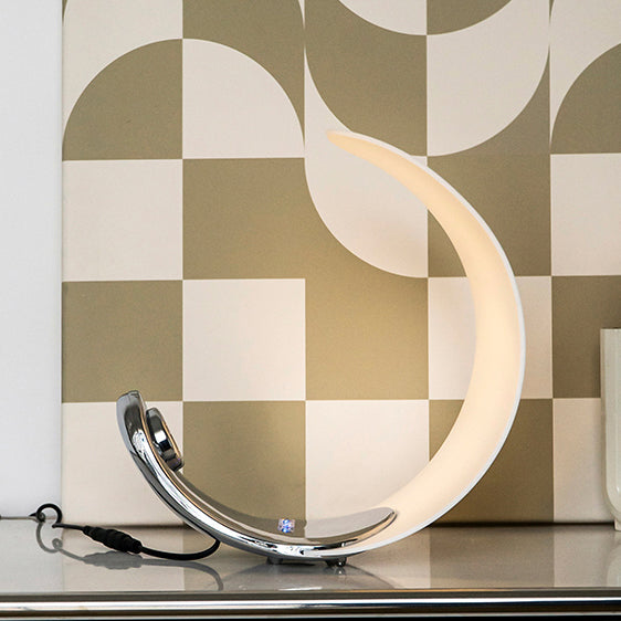 Modern Curl Table Lamp  White Aluminum Design - Product detail 14