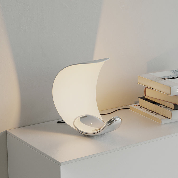 Modern Curl Table Lamp  White Aluminum Design - Product detail 16