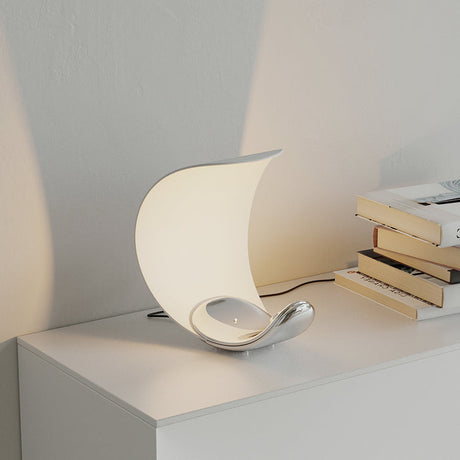 Modern Curl Table Lamp  White Aluminum Design - Product detail 16