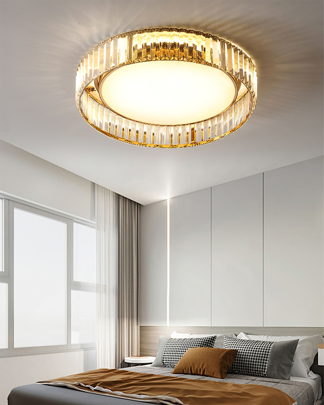 Modern Crystal Ceiling Light  Circular Glass Frame Design - Product detail 15