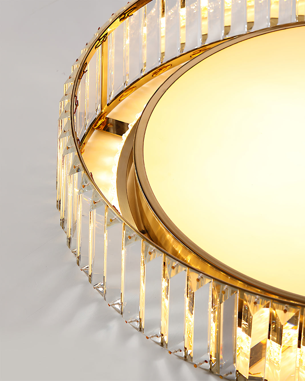 Modern Crystal Ceiling Light  Circular Glass Frame Design - Product detail 4
