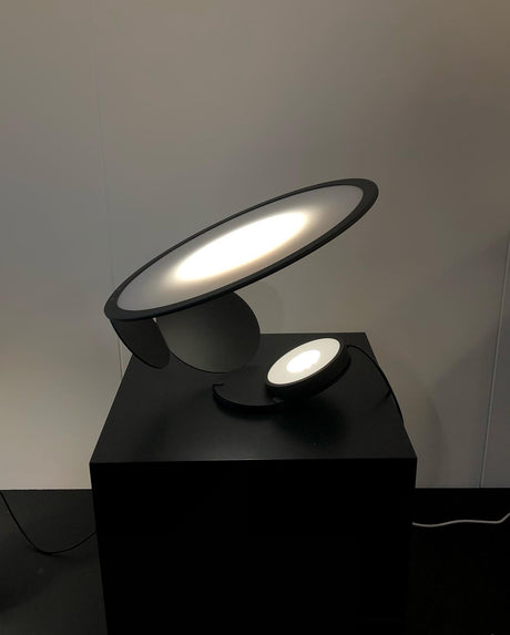 Modern Table Lamp  Curved Metal Design With Dual Light Rings - Product detail 14