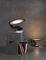 Modern Table Lamp  Curved Metal Design With Dual Light Rings - Product detail 13