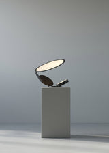 Modern Table Lamp  Curved Metal Design With Dual Light Rings - Product detail 11