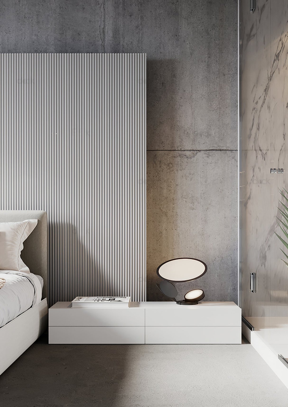 Modern Table Lamp  Curved Metal Design With Dual Light Rings - Product detail 16