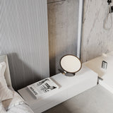 Modern Table Lamp  Curved Metal Design With Dual Light Rings - Product detail 8
