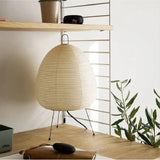 Modern Table Lamp  Rice Paper Tripod Design - Detailed view