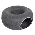 Round Pet Bed  Plush Donut Design With Anti-Slip Base - Product showcase