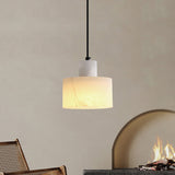 Modern Pendant Light  White Marble Shade Design - Product showcase
