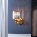 Crystal Wall Sconce  Brass Frame With Prismatic Glass - Product detail 4