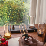 Modern LED Table Lamp  Glass Cylinder Light Display - Product example