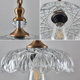 Crystal Glass Pendant Light  Vintage Fluted Shade Design - Product detail 11