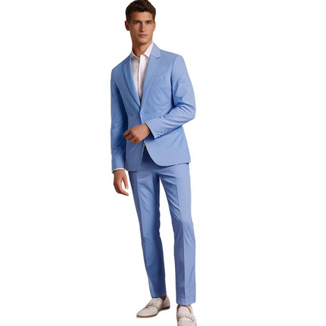 Modern Business Suit  Navy Slim Fit Two-Piece - Product detail 10