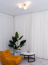 Modern Ceiling Light  Brass Arms White Glass Shades - Product detail 6