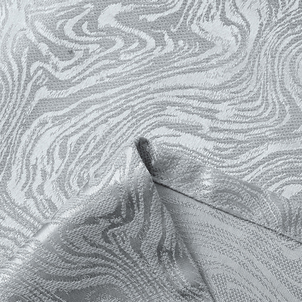 Textured Blackout Curtains  Embossed Swirl Pattern Grey - Product detail 12