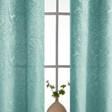 Textured Blackout Curtains  Embossed Swirl Pattern Grey - Product detail 7