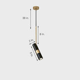 Modern LED Pendant Light  Adjustable Metal Cylinder Design - Product example