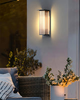 Modern LED Wall Light  Ribbed Glass Outdoor Sconce - Product example