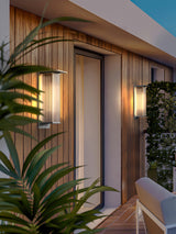 Modern LED Wall Light  Ribbed Glass Outdoor Sconce - Product detail 6
