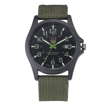 Military Field Watch  Black Canvas Strap With Luminous Display - Product detail 8
