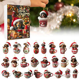 Dachshund Christmas Advent Calendar  24-Day Holiday Countdown with Ornament Display - Product detail 5