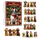 Christmas Dog Advent Calendar  24 Festive Puppy Ornaments - Product showcase