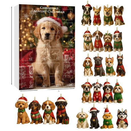 Dog Advent Calendar  24 Miniature Christmas Ornaments - Product detail 11