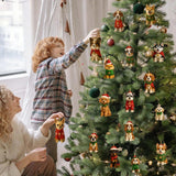 Christmas Dog Advent Calendar  24 Festive Puppy Ornaments - Product example