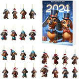 Dachshund Christmas Advent Calendar  24 Day Holiday Countdown with Festive Dog Ornaments - Product detail 11
