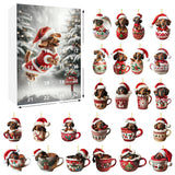 Dachshund Christmas Advent Calendar  24 Day Holiday Countdown with Festive Dog Ornaments - Product detail 16