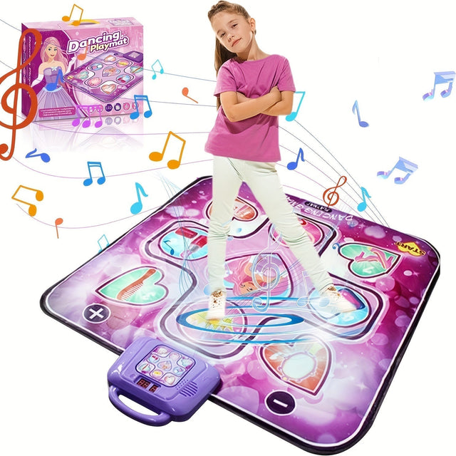 Interactive Dance Mat for Girls  Pink Musical Play Mat with Scoring Function - Product showcase