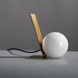 Modern Table Lamp  Brass Frame Glass Globe Design - Product detail 10
