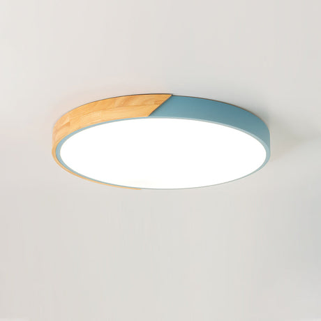 Modern Ceiling Light  Grey Metal Wood Accent - Product detail 11