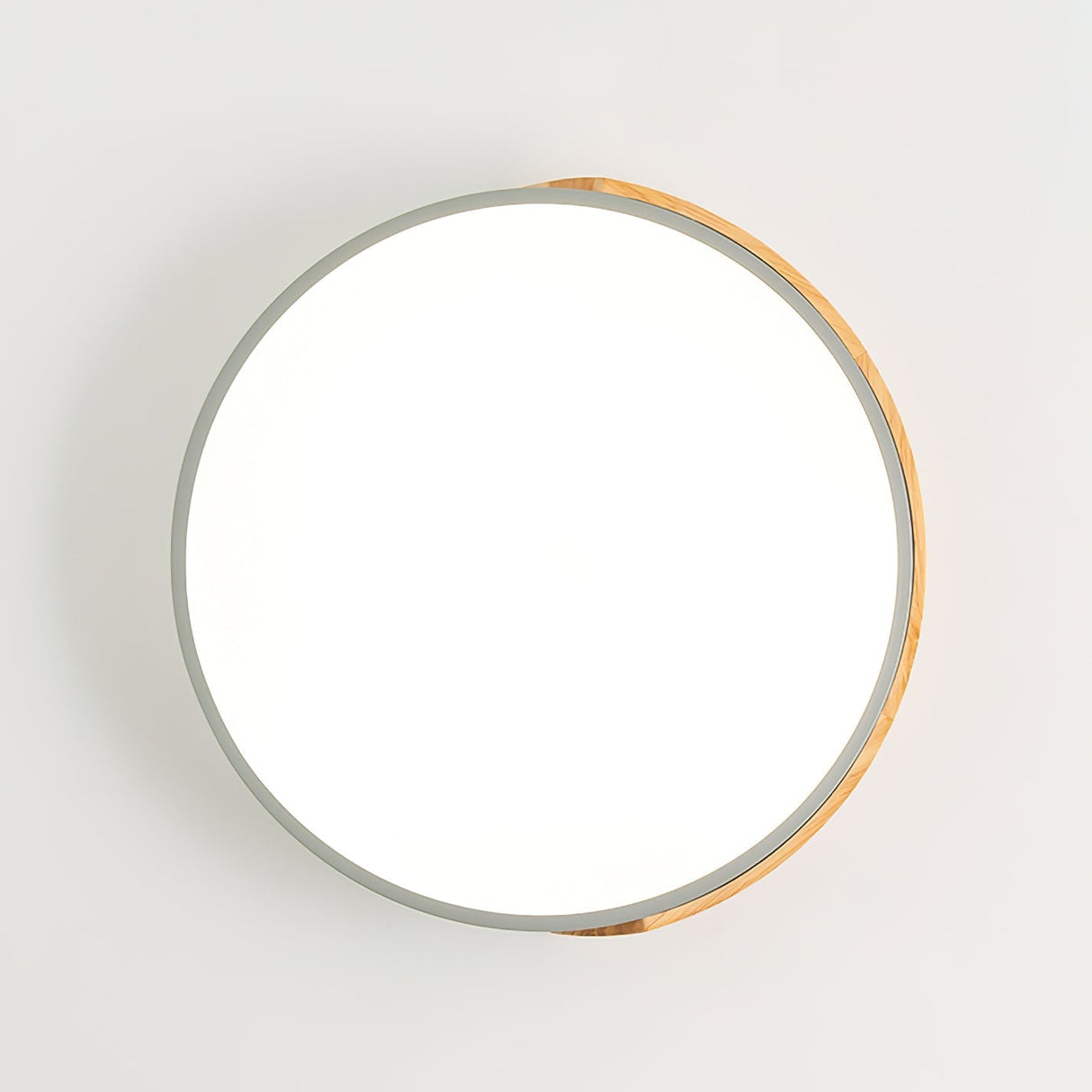 Modern Ceiling Light  Grey Metal Wood Accent - Product detail 6